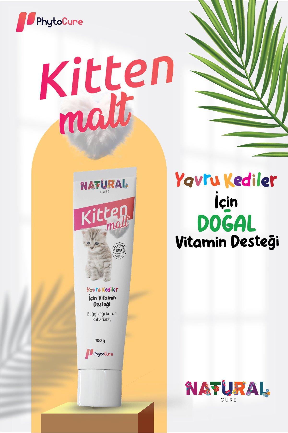 PhytoCure Kitten Malt - Anne ve Yavru Kediler için Vitamin Desteği