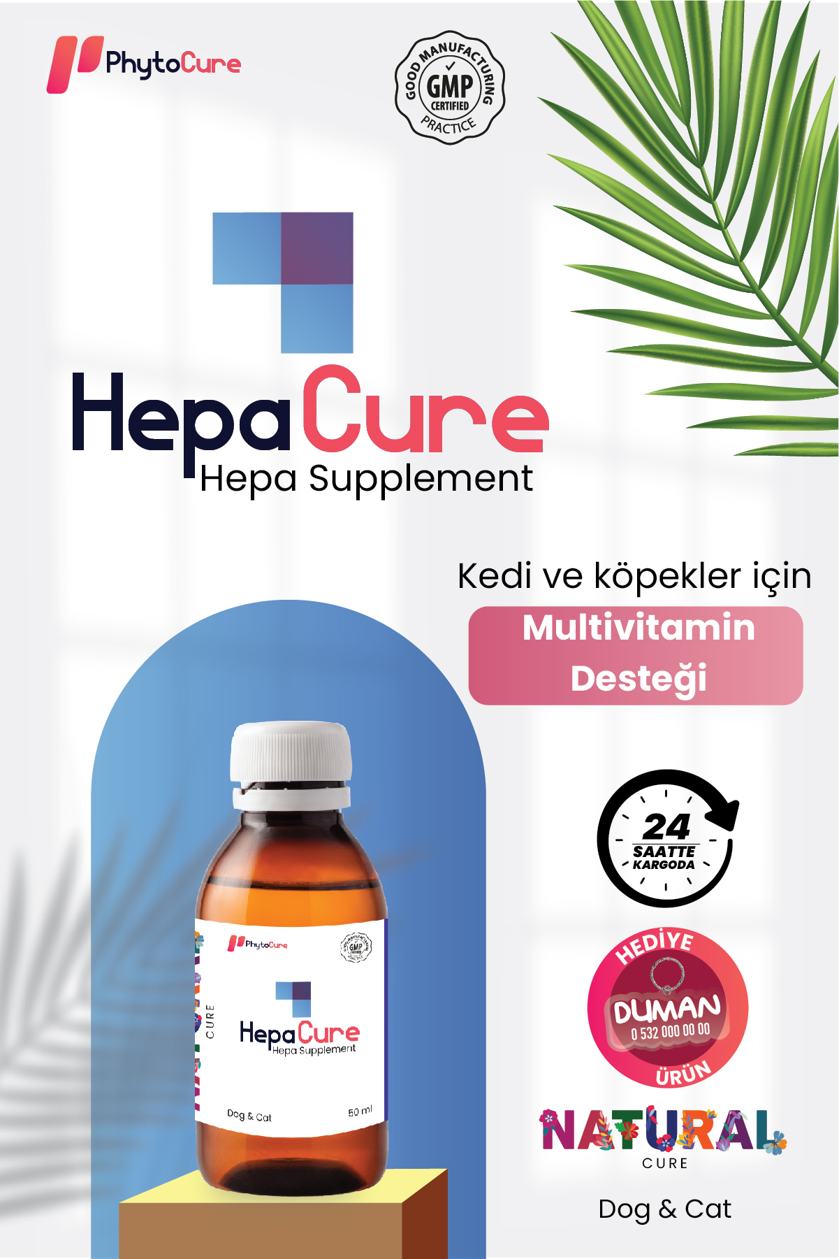 PhytoCure HepaCure - Kedi ve Köpekler için Karaciğer Sağlığı Destekleyici