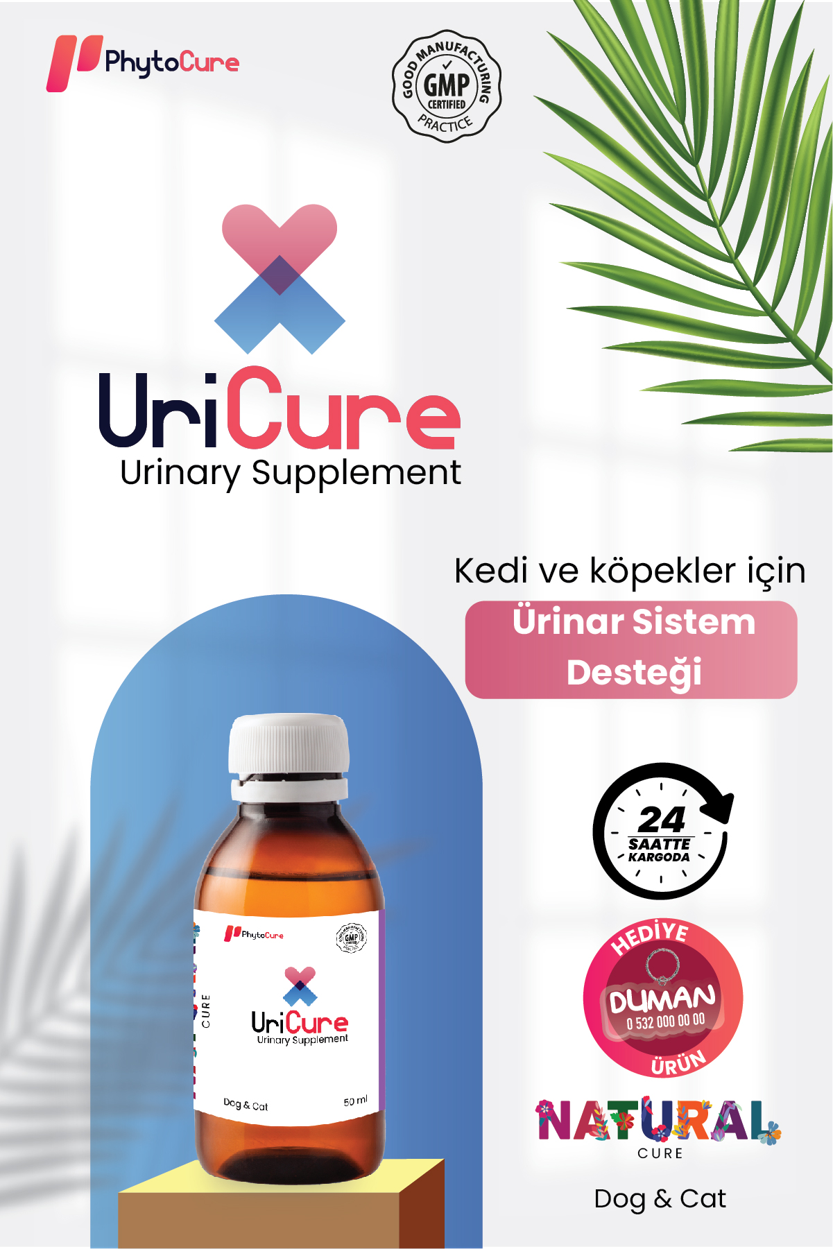 PhytoCure UriCure - Kedi ve Köpekler için Üriner Sistem Destekleyici