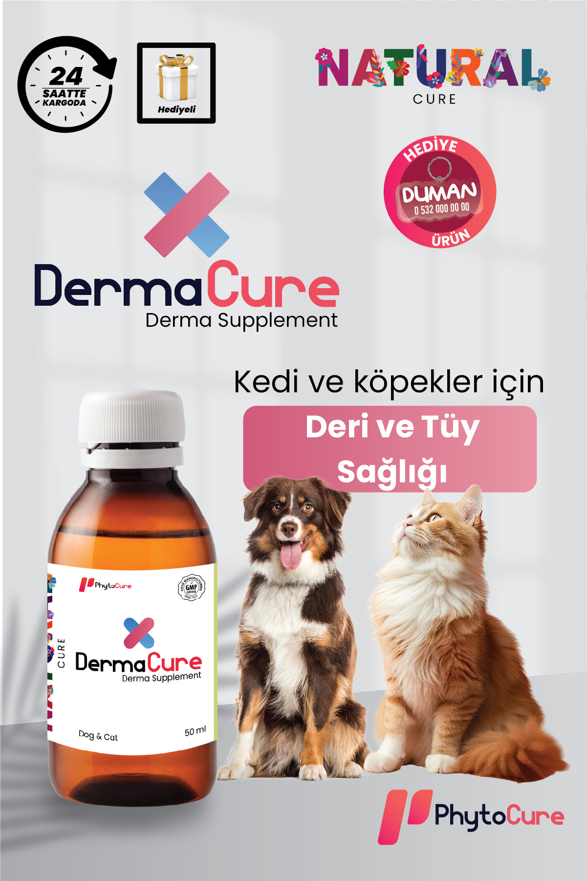 DermaCure - Kedi ve Köpekler için Deri ve Tüy Sağlığı
